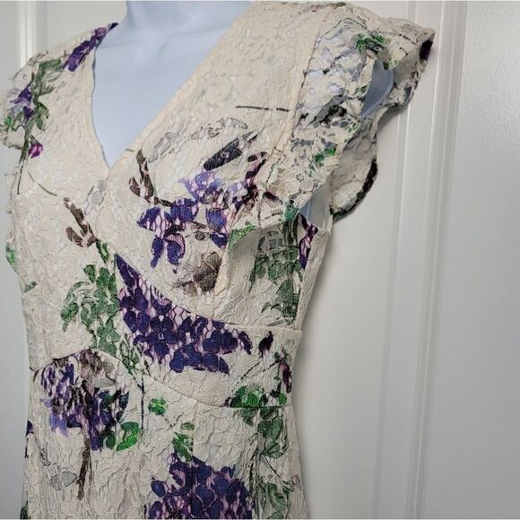 NWT DKNY Floral And Lace Sheath Dress - Picture 2 of 14